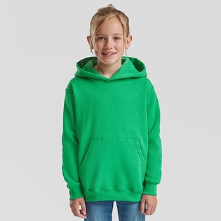 Fruit of the Loom Kids Classic Hooded Sweat - verde kelly