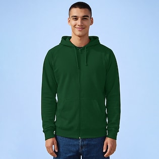 Neutral Mens Zip Hoodie - verde botella