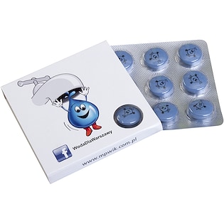 Lentejas de chocolate Blister Logo 9