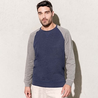 Kariban Men´s Two-Tone Organic Crew Neck Sweat