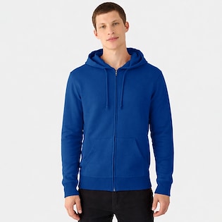B&C Organic Zipped Hood - royal