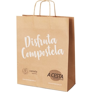 Bolsa de papel Tango Brown 40 x 32 x 12 cm