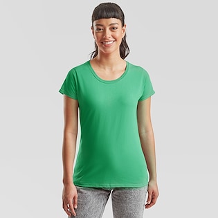 Fruit of the Loom Lady-fit Valueweight T - verde kelly